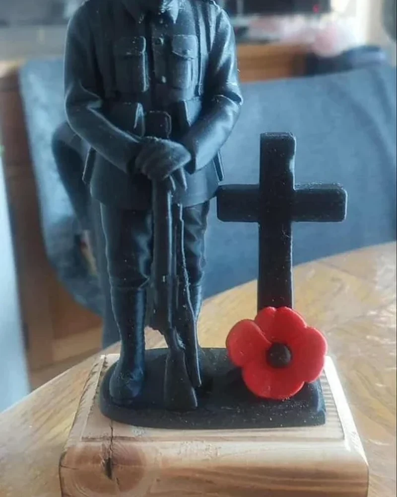 Detailed remembrance figure from JB 3D Printing workshop